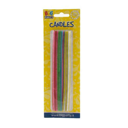 CANDELE STELO SOTTILISSIME 20 PEZZI ASSORTITE 17CM