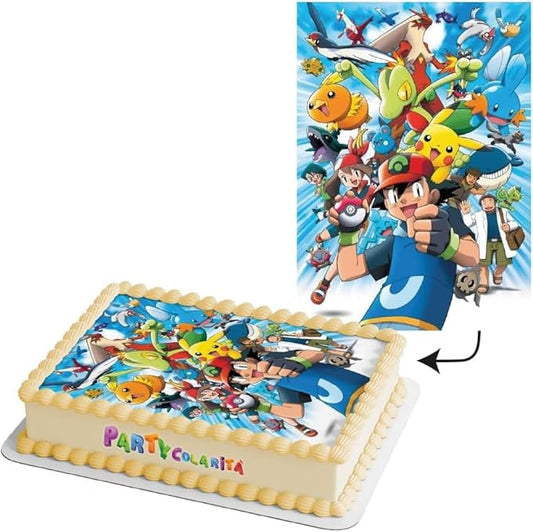 CIALDA PER TORTA POKEMON RETT IN OSTIA 20X30 (mod-1)