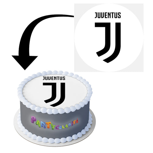 CIALDA PER TORTA JUVENTUS TONDA IN OSTIA DIAMETRO 20 CM