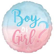 GENDER REVEAL PALLONE IN FOIL 42 CM BOY OR GIRL ?