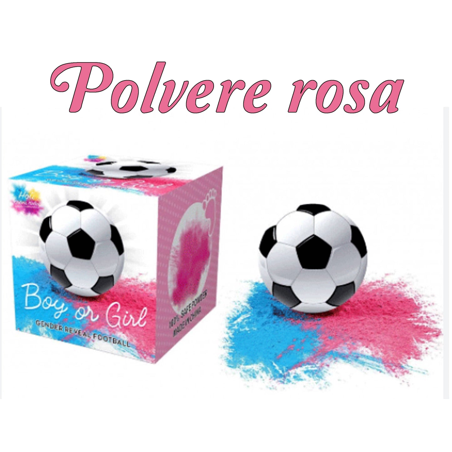 GENDER REVEAL – PALLA CONTENENTE POLVERE PER LA RIVELAZIONE DEL SESSO - ROSA