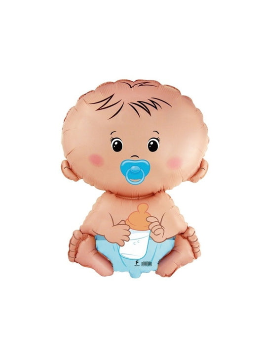 NASCITA BOY PALLONCINO SAGOMA BEBE' CELESTE 67CM