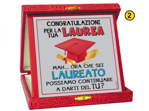 TARGA PREMIO - GADGET LAUREA - LAUREATO