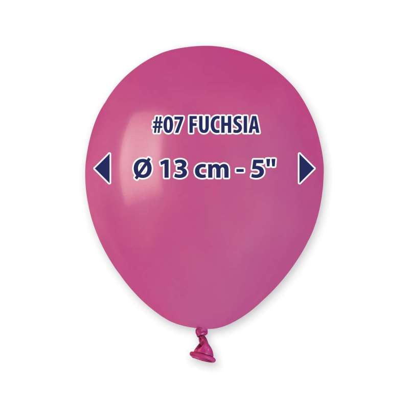 PALLONCINI IN LATTICE 5" 13 CENTRIMETRI CONF DA 20 PEZZI FUXIA