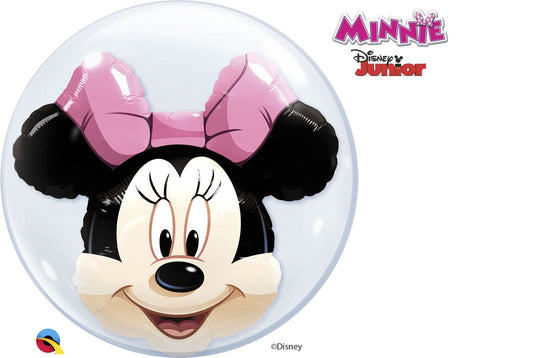 MINNIE PALLONCINO BUBBLES CON DENTRO TESTA MINNIE IN MYLAR 61 CM