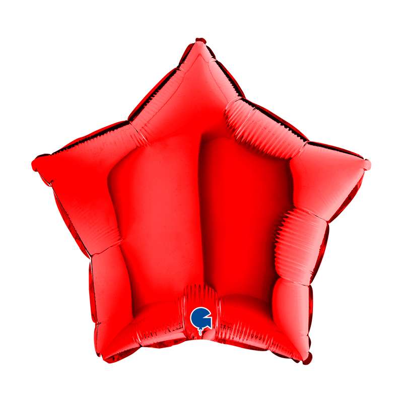 PALLONCINO IN MYLAR 45CM FORMA STELLA ROSSO