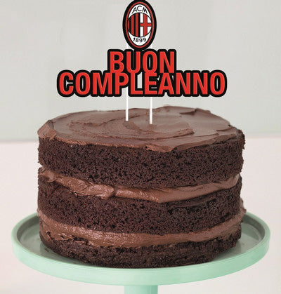 MILAN TOPPER TORTA BUON COMPLEANNO LARGO 18CM